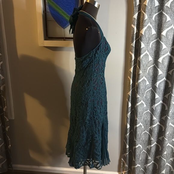 Betsy Johnson Vintage Y2K Black Label Deep Teal Halter Midi Dress SZ 8 - Picture 10 of 12